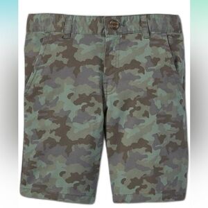 NWT Cat & Jack Chino Shorts Boy's Size 5 Camo Adjustable Waist Flat Front‎